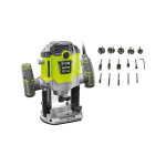 Ryobi - pack d�fonceuse �lectrique rrt1600 - k - 1600w - 254mm - coffret 15 fraises panach�es - rakrbs15 ...