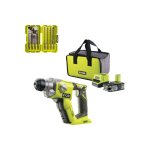 Ryobi - pack marteau perforateur r18sds - 125s - 18v one + - 1 batterie 2. 5ah - 1 chargeur - coffret ...
