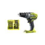 Ryobi - pack perceuse - visseuse r18dd3 - 0 - 18v one + sans batterie ni chargeur - coffret empilable ...