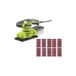 Ryobi - pack ponceuse vibrante �lectrique 1 / 3 de feuille rss200 - ga20 - 280w - 10 abrasifs auto - ...