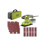 Ryobi - pack ponceuse vibrante �lectrique rss280 - sa30 - 280w - sac de transport - 30 abrasifs - 10 ...