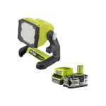 Ryobi - pack projecteur led 18v one + 1800 lumens rlfd18 - 0 - 1 batterie 5. 0ah - 1 chargeur rapide ...