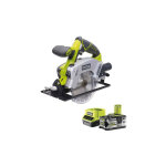 Ryobi - pack scie circulaire 18v one + diam�tre 150 mm rwsl1801m - 1 batterie 5. 0ah - 1 chargeur rapide ...