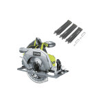 Ryobi - pack scie circulaire r18cs7 - 0 - brushless 18v one + - 60mm - sans batterie ni chargeur - guide ...