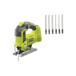 Ryobi - pack scie sauteuse pendulaire r18js - 0 - 18 v one + - sans batterie ni chargeur - jeu de 6 lames ...