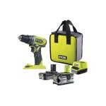 Ryobi - perceuse - visseuse 18v one + - 2 batteries 4. 0ah et 2. 0ah - 1 chargeur - r18dd2 - 242s