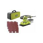 Ryobi - ponceuse vibrante lectrique 280w - sac de transport - 30 abrasifs rss280 - sa30