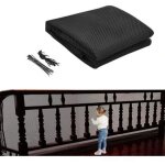 Sabir 300x79cm filet de s�curit� enfant pour escaliers - noir, filet de protection pour balcons, filet ...