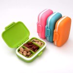 Sabir 4 pcs bo�tes � pilules journalier boite medicaments poche en plastique boite a cachet avec 3 compartimen ...