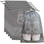 Sabir lot de 5 grands sacs � chaussures �tanches � la poussi�re avec cordon de serrage et fentes transparentes ...