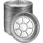 Sabir 50pcs barquette aluminium r�sistance � haute temp�rature pas facilement d�form� 18cm de diam�tre ...