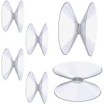 Sabir 6 pi�ces ventouses double face, 4 cm ventouses transparentes, extra fortes pvc plastique suspension ...