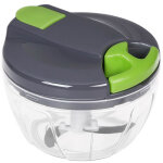 Sabir hachoir oignon manuel, coupe ail, coupe legumes hacheur manuel 5 secondes, hacher les oignons achoire ...