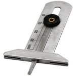 Sabir mesure usure pneu, jauge de profondeur de pneu en acier inoxydable pneu s�curit� r�gle pneu m�tre ...
