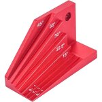 Sabir outil de recherche d'angle rapporteur de jauge de biseau en aluminium rouge pour le travail du ...