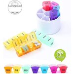 Sabir pilulier 7 jours (4 par jour) - ronde pilulier semainier avec porte - cl�s en aluminium gratuit, ...