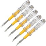 Sabir stylo tournevis testeur de tension, 100 - 500 v, d�tecteur de circuit, tube lumineux, 10pcs, clear ...