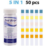 Sabir testeur ph et chlore produit piscine bandelette spa 50 bandes pour la 5 en 1 testeur ph piscine ...