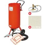 Mw tools - sableuse mobile pro 75l + kit bicarbonate de soudage et 50kg d'abrasifs cat02010pack2
