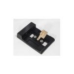 Sabot de portail rectangulaire noir en polyamide