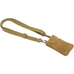 Sac banane �tanche portable pour randonn�e camping, poche edc avec attaches molle, couleur beige.