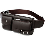 Sac � bandouli�re sport pour homme, grande capacit�, marron fonc�, id�al pour t�l�phone et affaires personnell ...