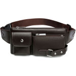 Sac � bandouli�re sport pour homme, grande capacit�, marron fonc�, id�al pour t�l�phone et affaires personnell ...