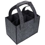 Sac de bouteille en feutre pour 6 bouteilles, porte - bouteille en feutre, panier de bouteille avec cloison ...