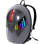 Sac � dos led, �tui rigide, grande capacit�, �tanche, programmable, texture en fiber de carbone