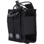 Sac l�ger en nylon pour gourde militaire et interphone, compatible syst�me molle (noir)