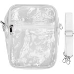 Sac messager transparent pvc imperm�able � fermeture �clair, sac bandouli�re r�glable pour femmes et ...