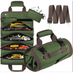 Sac � outils enroulable, sac � outils robuste avec 4 poches et 2 pochettes d�tachables, sac � outils ...