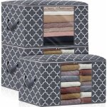 Sacs de rangement 100l lot de 3 grandes couvertures pour v�tements et contenants de rangement pour literie, ...
