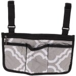 Sac de rangement lat�ral pour fauteuil roulant, poche multi - compartiments avec bandes r�fl�chissantes, ...