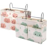Sac de rangement de nuit, lot de 2 sacs de rangement de chevet pour rangement de chevet pour tlcommande, ...