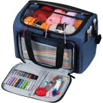 Sac � tricoter, sac de rangement pour fil � tricoter grande capacit�, sac pour crochet laine, aiguilles ...