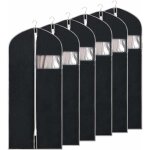 Sac � v�tements pour costume noir, 6 pi�ces housse de protection anti - mites, housse avec fermeture ...