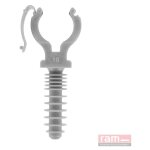 10 clipeo simple gris - fixation pour tube irl �20 - ram