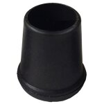 Sachet de 25 embouts en caoutchouc noir 28mm