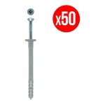 Sachet de 50 chevilles  frapper fischer n - f avec clou en acier lectrozingu / taille: 5 x 25 / 1 ...