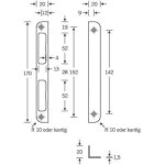 Sachsische schlossfabrik - ssf g�che �querre alu. argent �querre l20xl170mm rd. p. 8mm din l / r - 4152 ...