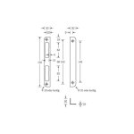 Sachsische schlossfabrik - ssf gche querre alu. argent querre l20xl170mm rd. p. 8mm din l / r - 4152 ...