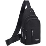 Sacoche homme bandouliere, sling bag l�ger sac de poitrine avec trou �couteurs, sac petit etanche casual ...