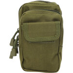 Sacoche militaire ext�rieure mini pour t�l�phone, accessoire sac � dos sport nylon vert arm�e