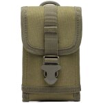 Sacoche t�l�phone militaire �tanche en nylon multifonction pour activit�s de plein air, couleur vert ...