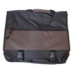 Sacoche de transport outils + porte documents tissu noir et marron 400x130x310mm + sangle r�glable derancourt ...