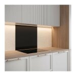 Saint - gobain fond de hotte en verre emaille noir 45x90