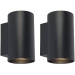 Sandy - applique murale - 2 pi�ces - l 8 cm - noir - design, moderne - �clairage int�rieur - salon i ...