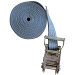 Sangle d'arrimage polyester � cliquet 1 crochet coloris gris largeur 35 mm longueur 7 m - norditec lecuyer ...