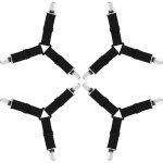 Sangles pour draps de lit, 4 pi�ces attache drap housse triangle attache matelas �lastique tendeur de ...